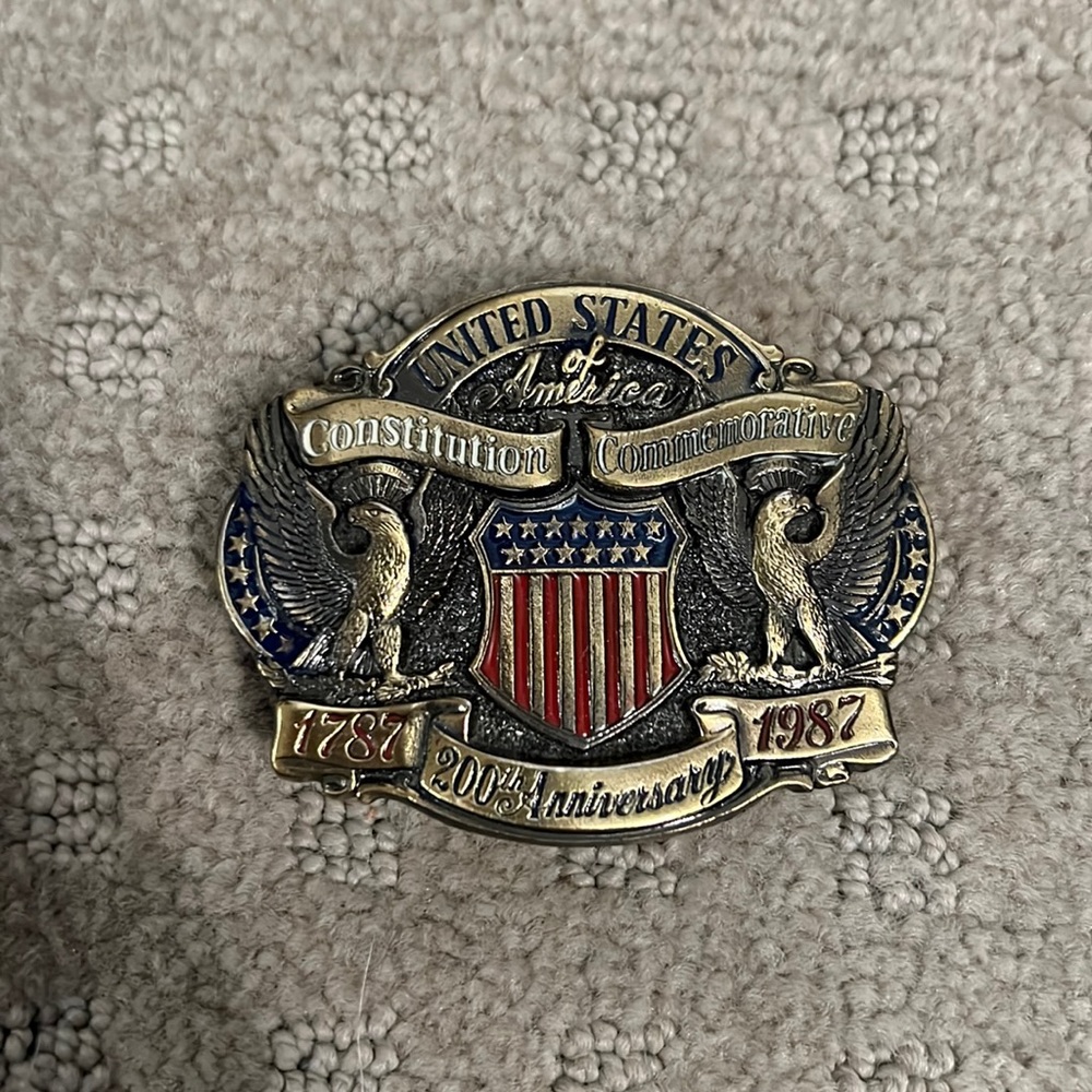 1987 vintage belt buckle